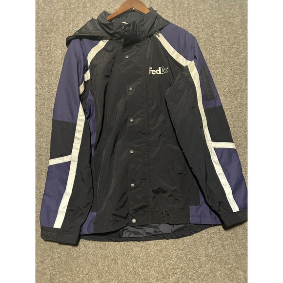FedEx Other - Fedex hoodie reflective Large work black purple stan herman driver full zip